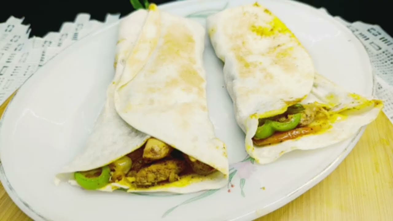 Tortilla 🌯 Wrap by kitchen with Aden|chicken#spices#yougard 
