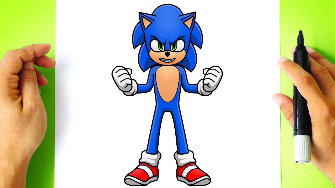 Como DESENHAR e COLORIR o SONIC do Filme - Cómo DIBUJAR y COLOREAR a SONIC de La Película - SONIC 3