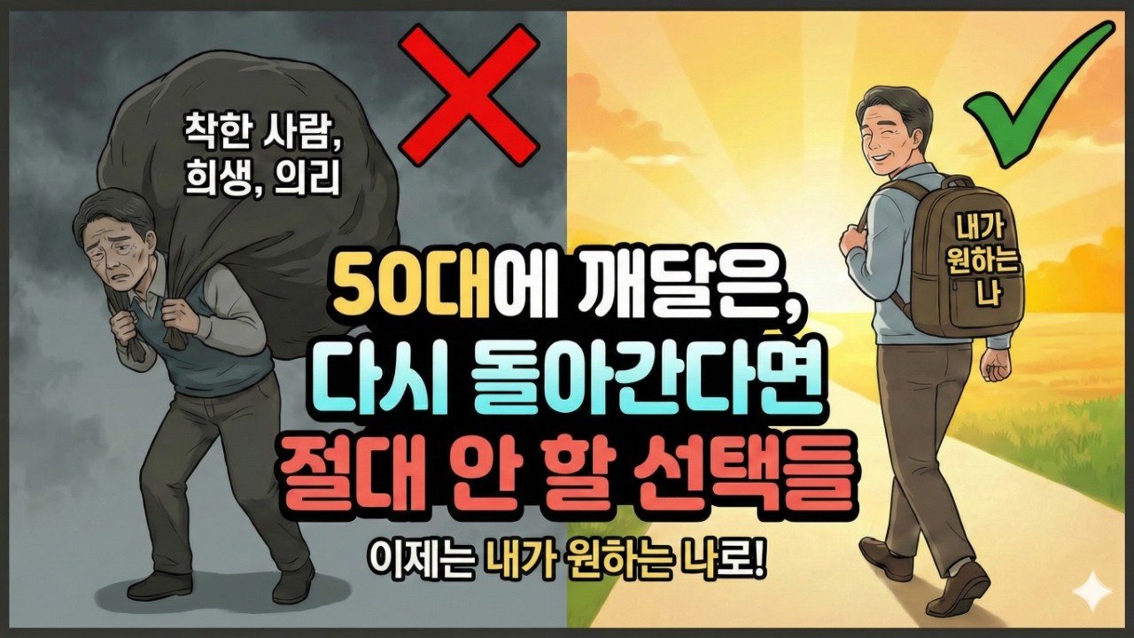 다시 돌아간다면 절대 안할꺼야!  중년이 되고 깨달은 것들