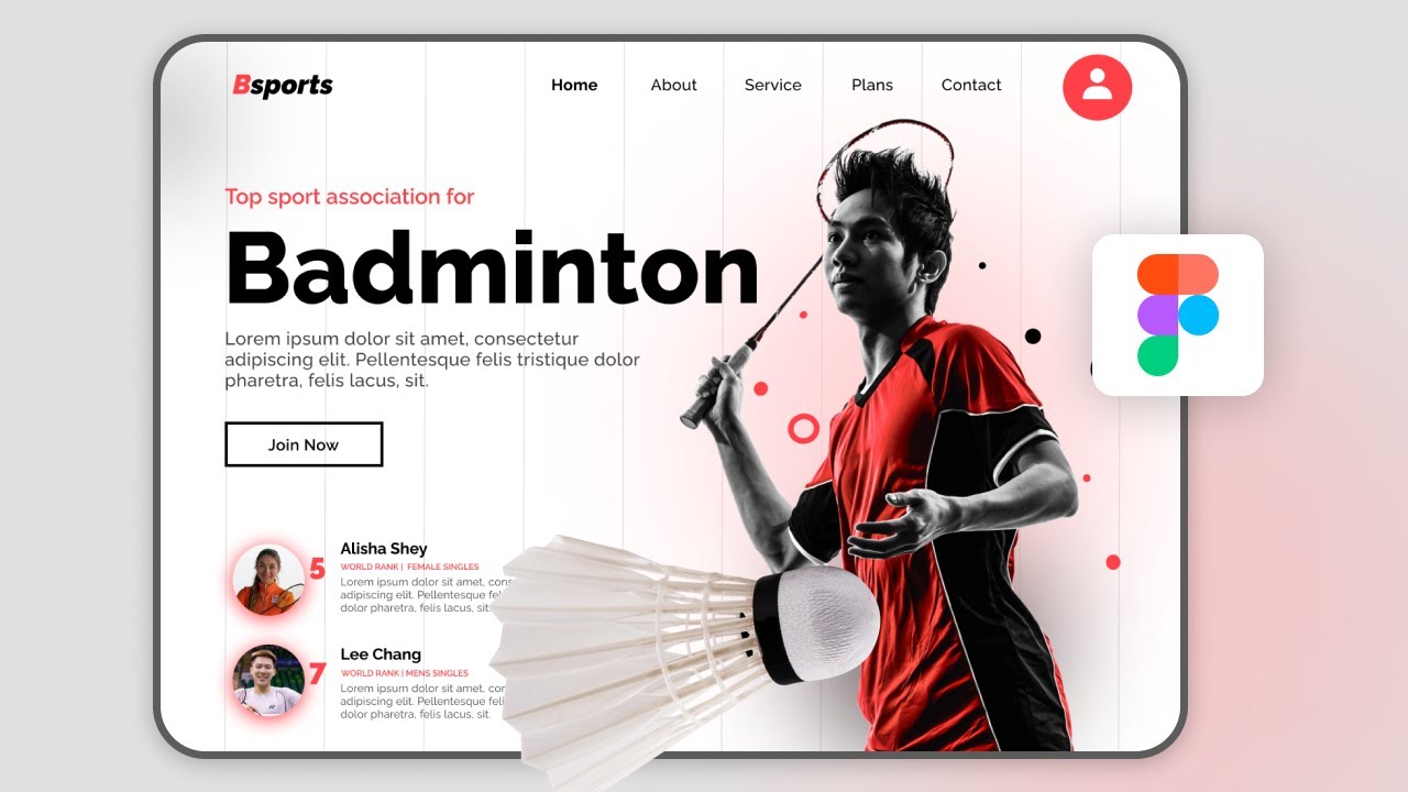 Sports Hero Section | Web UI Design | Figma | Beginners