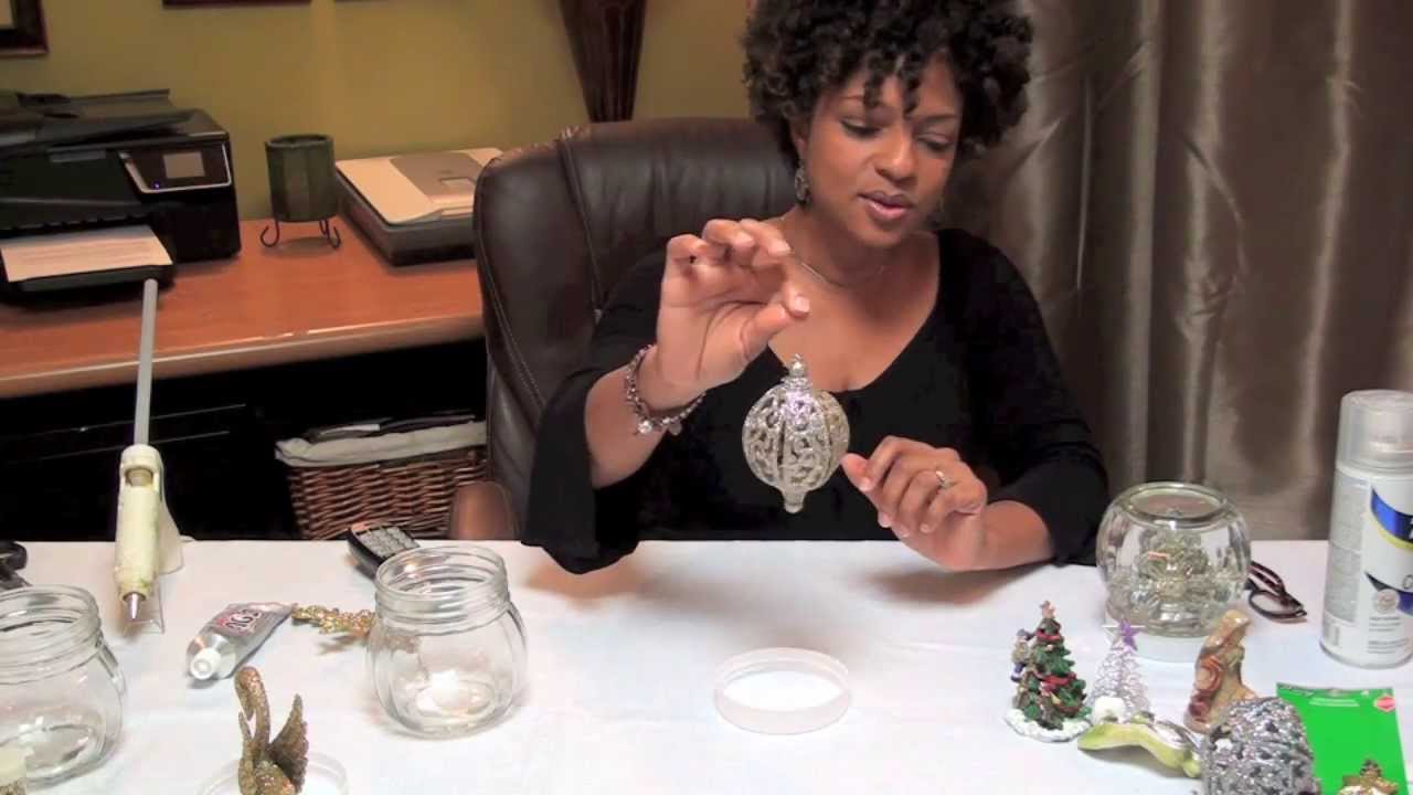 DIY Elegant Holiday Snow Globe