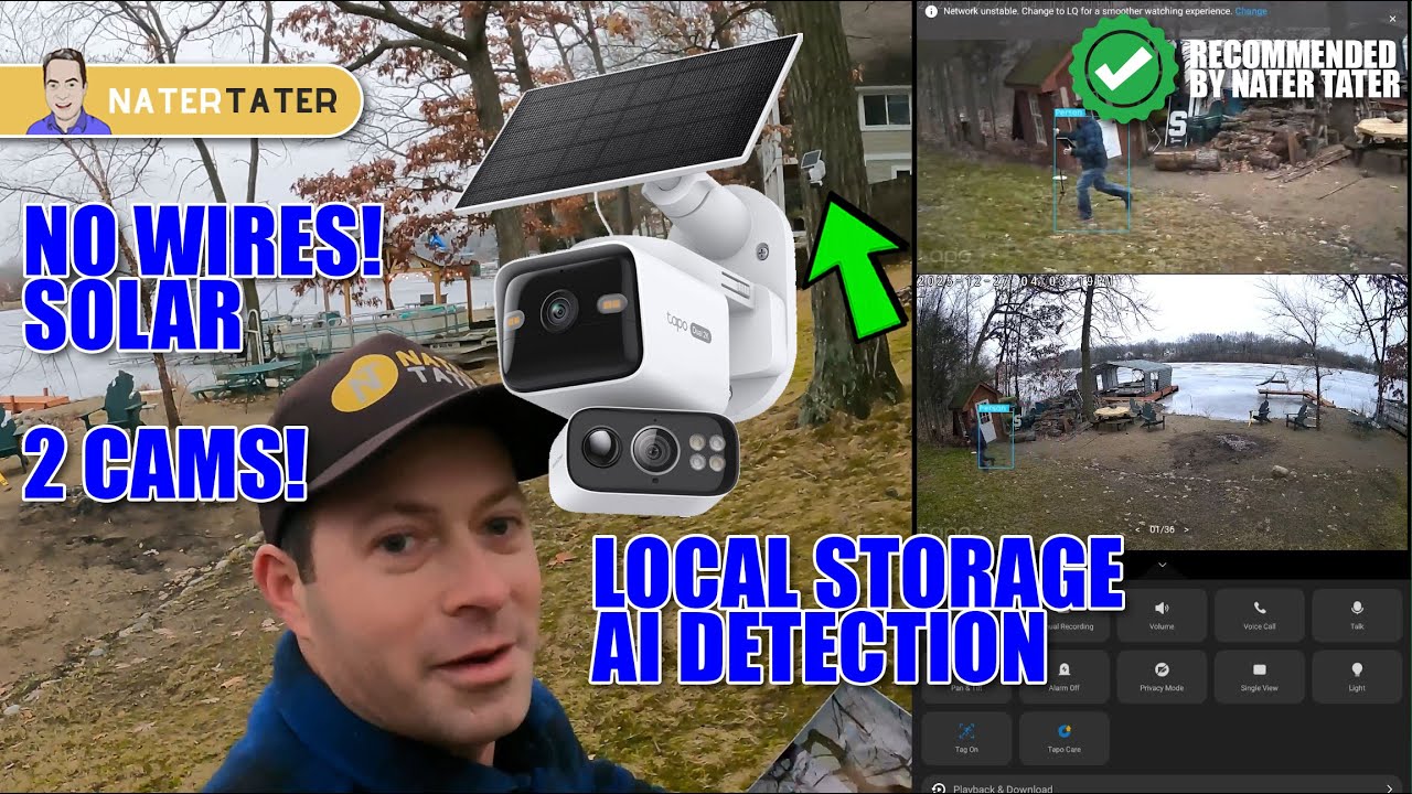 ✅ Powerful Dual Lens Security Camera - Tapo C645D Dual Solar Camera PTZ - No wires, Local Storage