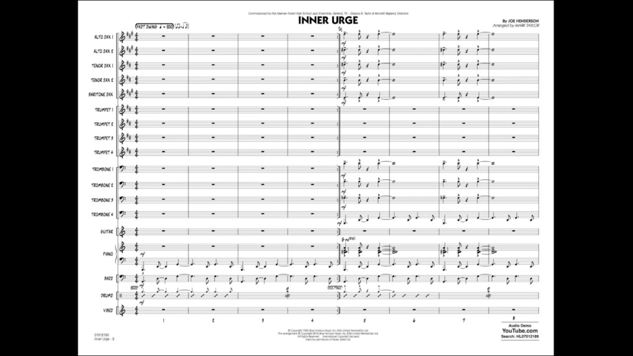 Inner Urge by Joe Henderson/arr. Mark Taylor