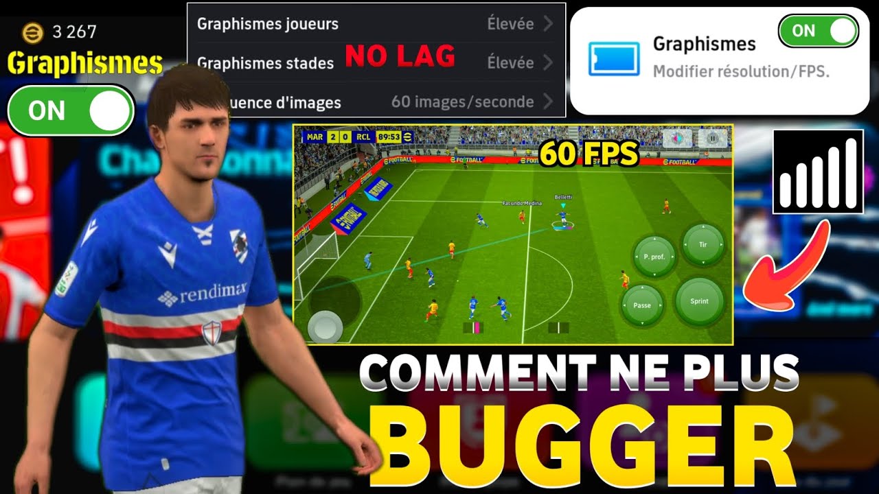 COMMENT BIEN PARAM&Eacute;TRER EFOOTBALL 2025 MOBILE (NE PLUS BUGGER) | R&Eacute;GLAGE EFOOTBALL 2025 MOBILE