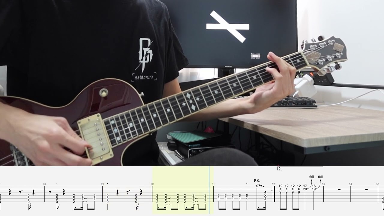 coldrain - CALLING (Guitar Cover - Y.K.C. Part) TAB