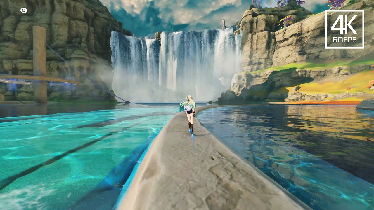 The music and landscape of Lahai-Roi but it's Lynae roller skating everywhere