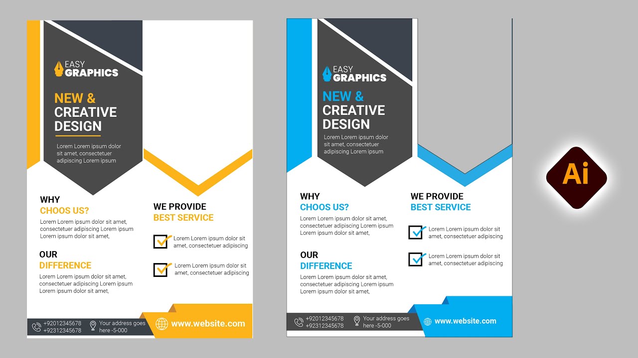 Creative Marketing Agency Flyer Design in Adobe Illustrator  Step by Step Tutorial