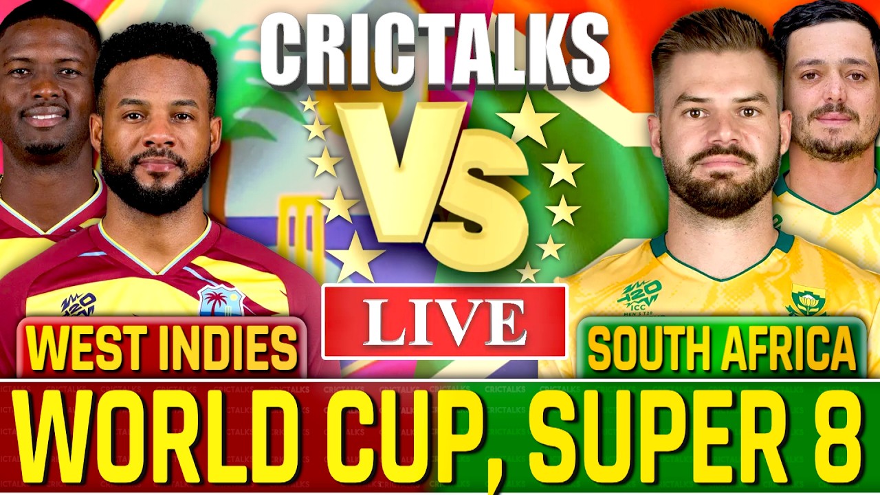 🔴 WI vs SA Live Match Today, Last 7 Overs, T20 World Cup 2026, Live Cricket Scores Commentary