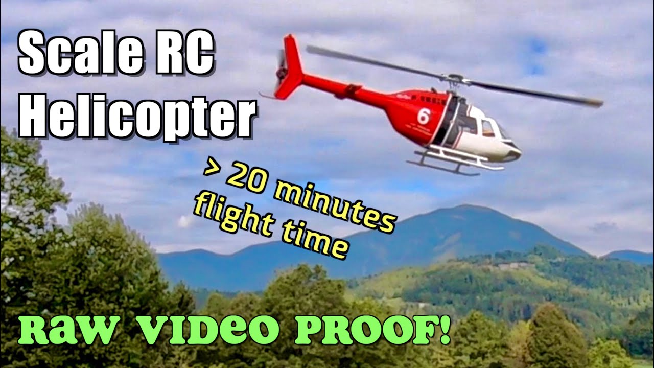 This Scale Bell 206 RC Helicopter can Fly More Than 20 Minutes - Raw Video Proof 👍