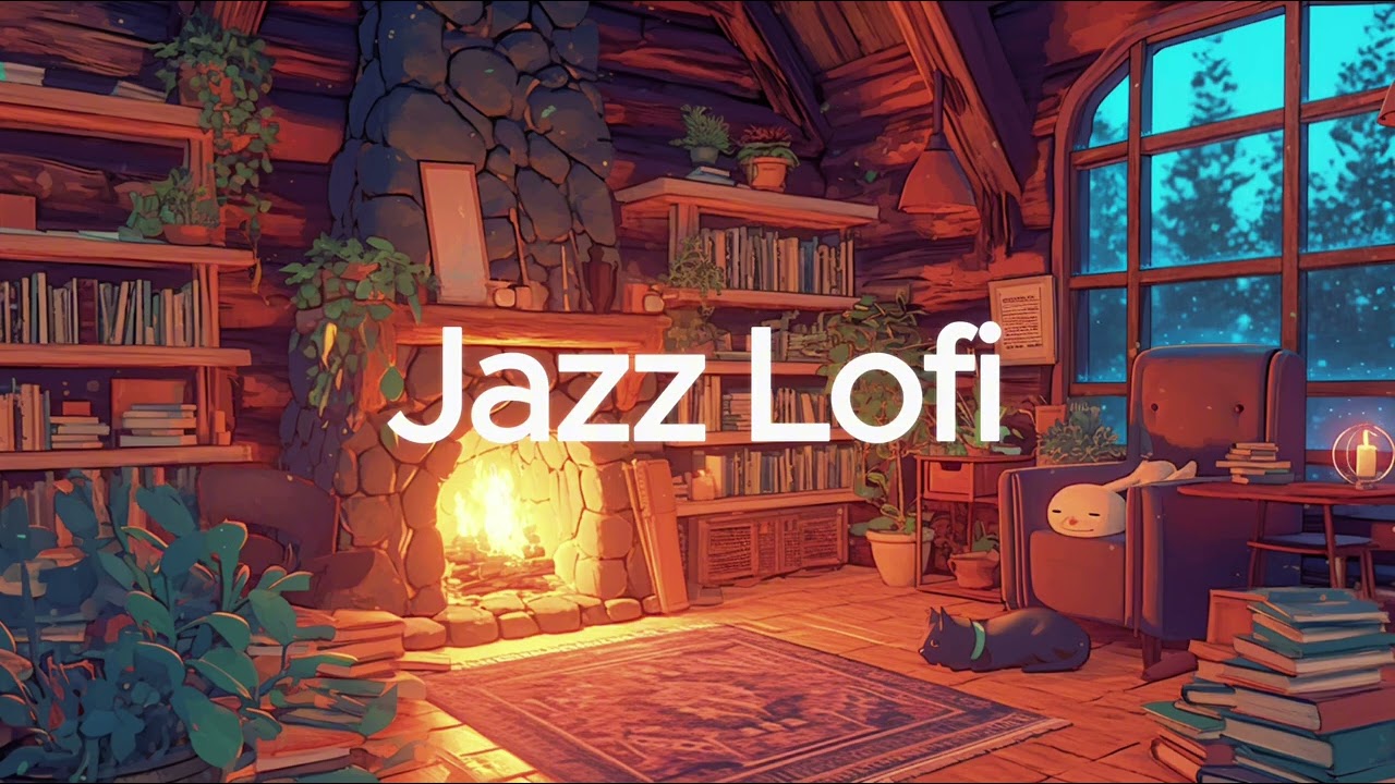 Warm Fireplace Jazz 🎷 Deep Focus & Stress Relief [3 Hours]
