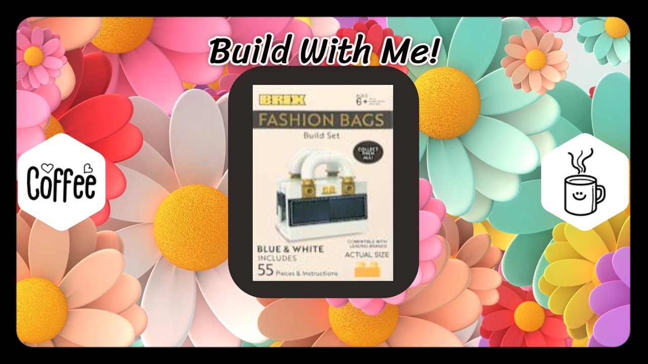 Build With Me! Micro Brix - Buildable Brix Trio - Fashion Bags - Blue and White - Normal Speed
