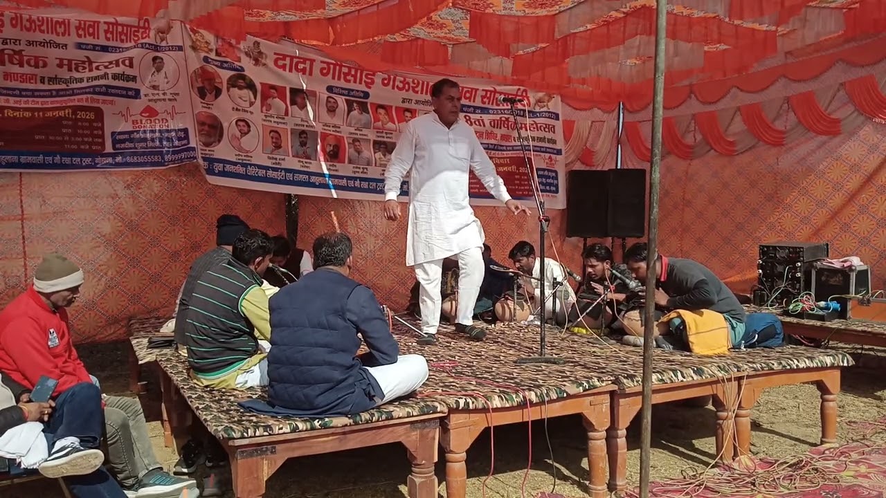 @ आहुलाना गौ शाला प्रोग्राम।                                गायक काला ईसापुर खेड़ी       