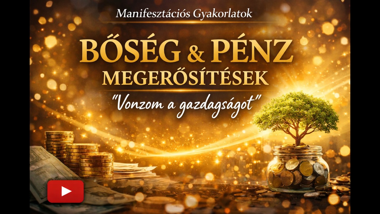 PÉNZ MANIFESZTÁLÁSA MOST – Erőteljes Bőség, Jólét Megerősítések (Hallgasd Minden Nap)