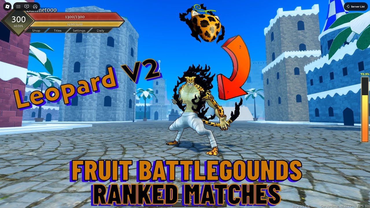Destroying People With Leopard V2 In Ranked Matches Fruit Battlegrounds