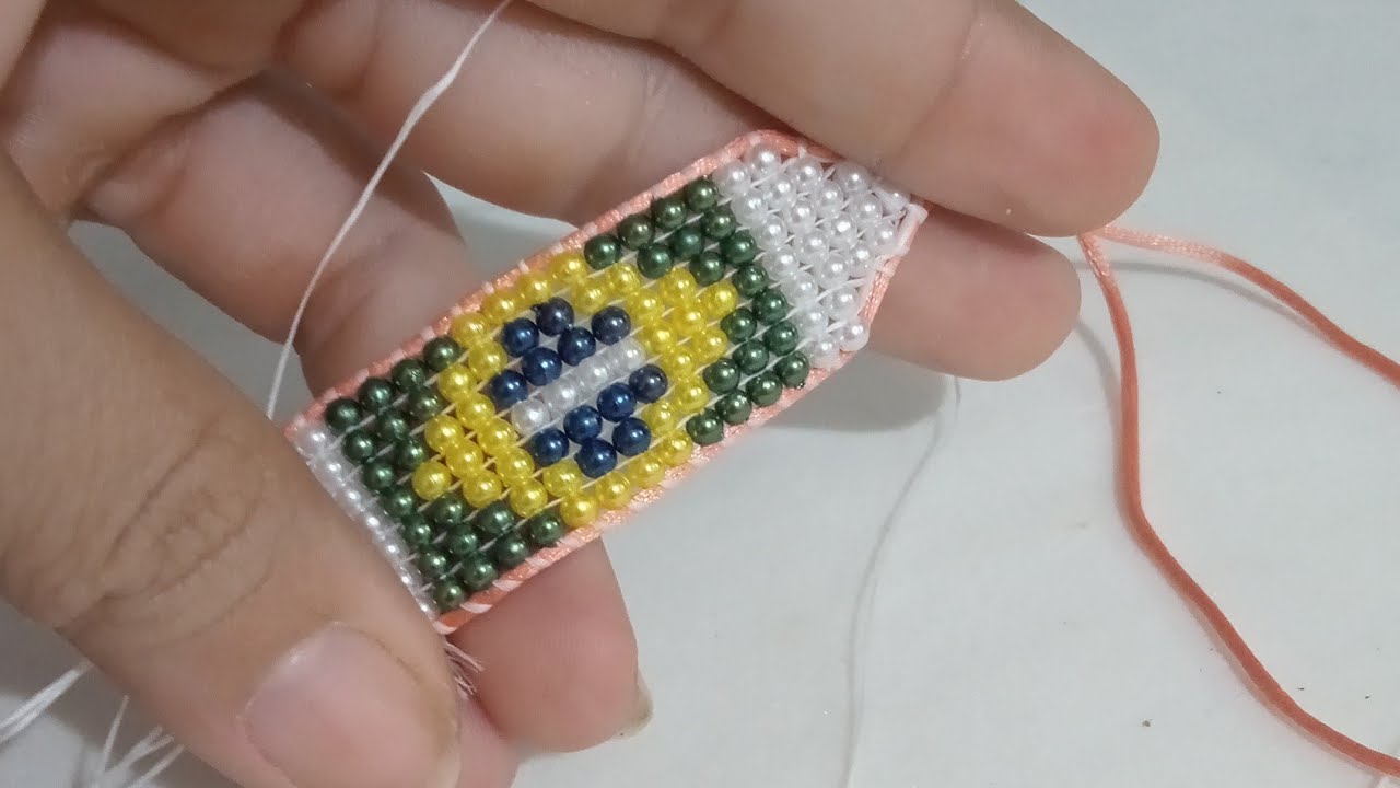 Como fazer pulseira do Brasil Simbolo do Brasil Bandeira do Brasil Brazil