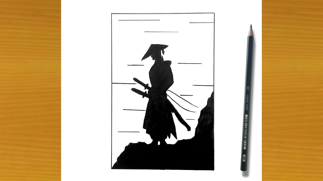 Как нарисовать самурая шаг за шагом / Легкий рисунок / Учебник рисования для начинающих