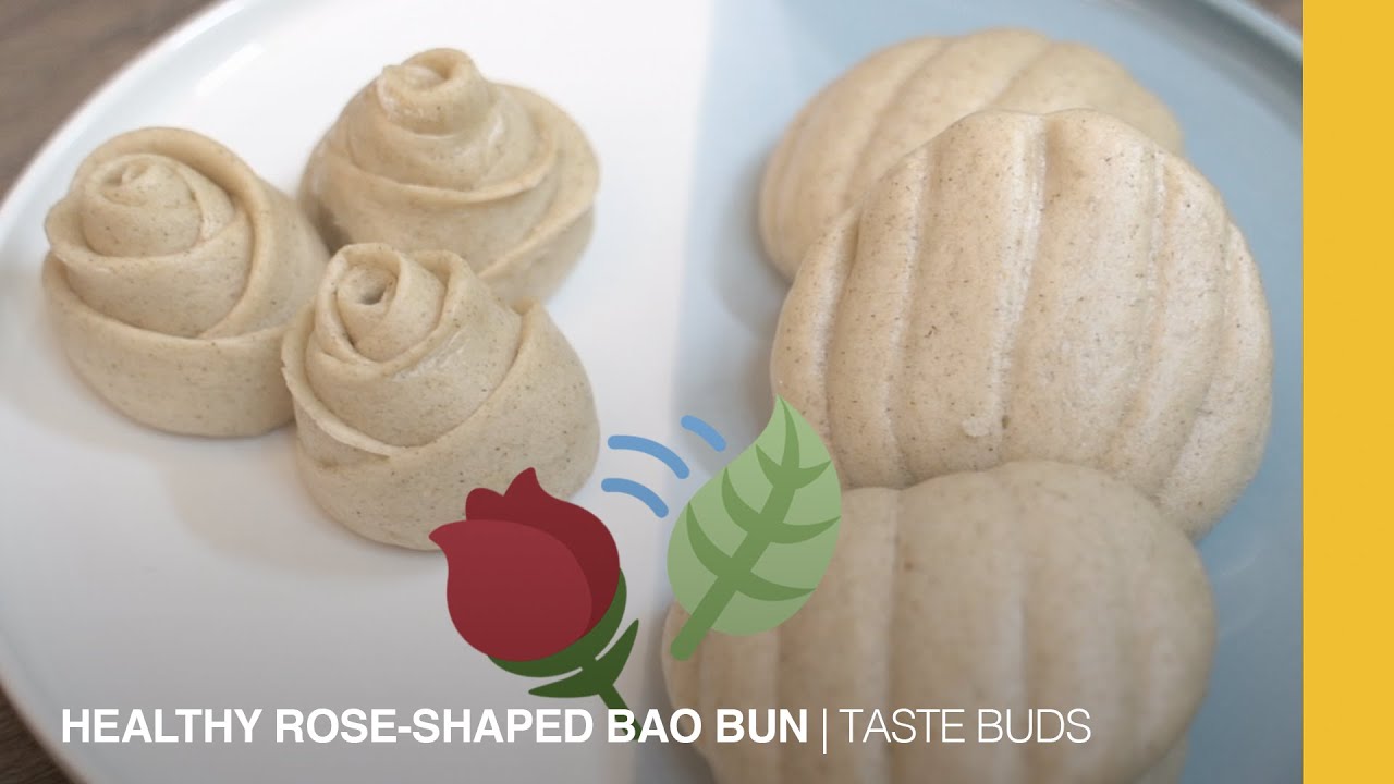 Healthy rose-shaped bao bun