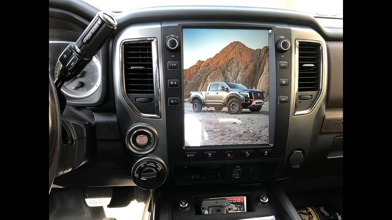 Install and demo: 12.1 inch PX6 six-core vertical screen head unit for 2016 - 2019 Nissan Titan (XD)