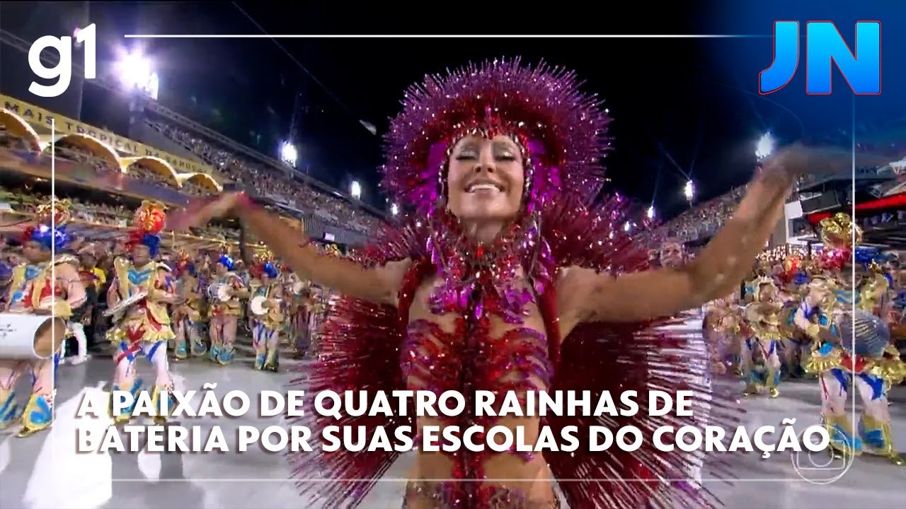 A paixão de quatro rainhas de bateria pelas escolas de samba do coração