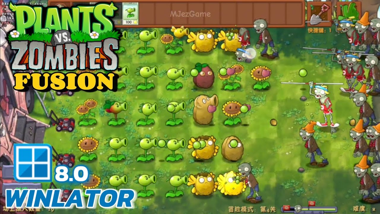 Winlator v8 (Afei) - Gameplay Plants Vs Zombies Fusion (Windows) On Android