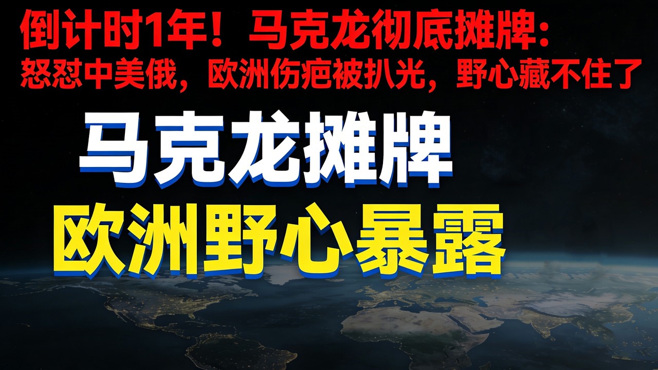 马克龙急了？卸任前疯狂树敌，怼完美国怼中俄，背后阴谋远比想象中可怕#马克龙卸任倒计时#马克龙怒怼中美俄#欧洲自主真相#欧盟能源危机#马克龙政治野心#俄欧关系#中欧贸易#特朗普调侃马克龙