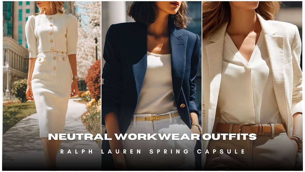 💼 10 Neutral Workwear Outfits 👠 Ralph Lauren Spring Capsule