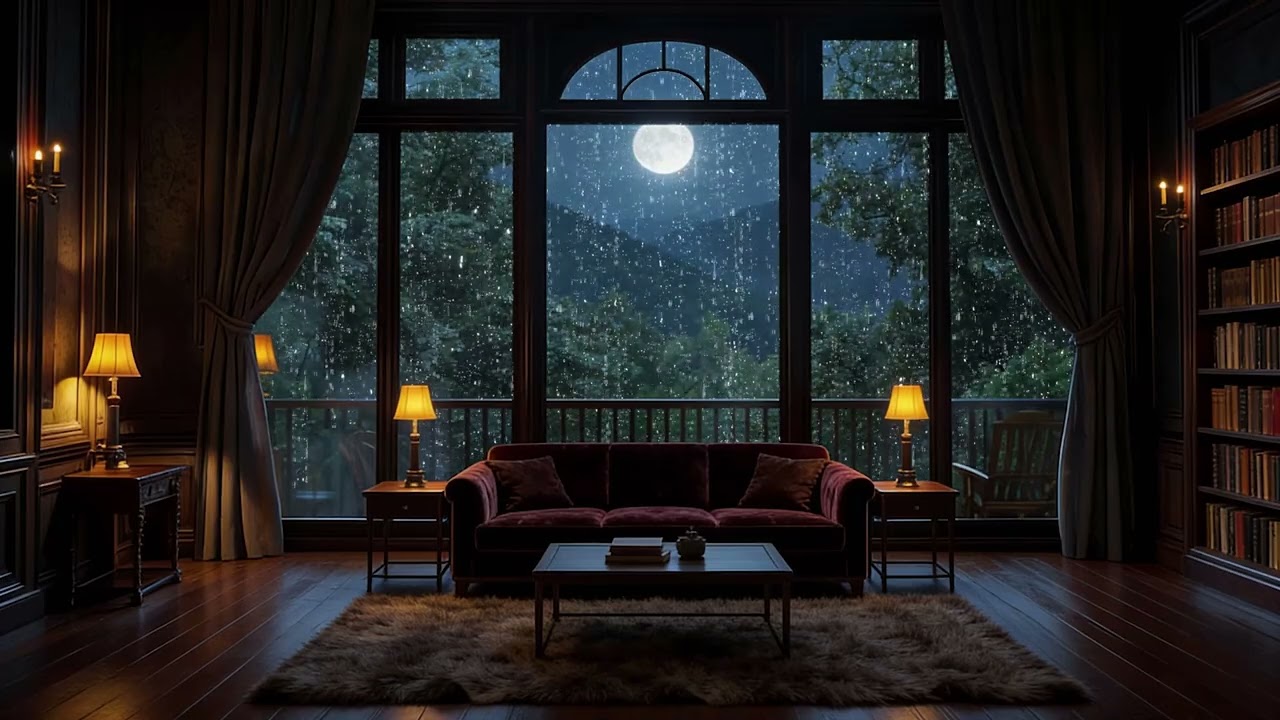 UK Countryside Thunderstorm on Farmhouse Roof  Heavy Rain & Thunder Sounds for Deep Sleep