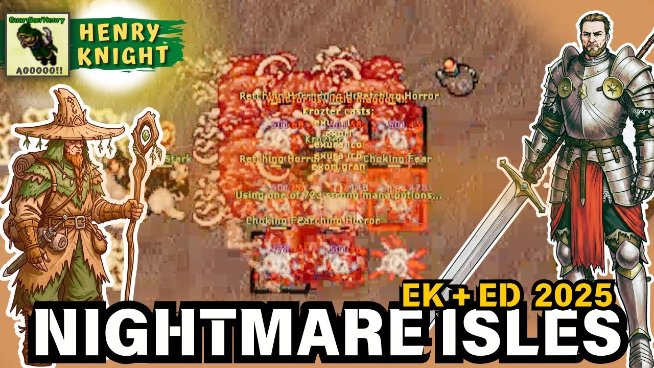 Tibia: EK 266 e ED 317 Hunt Duo NIGHTMARE ISLES