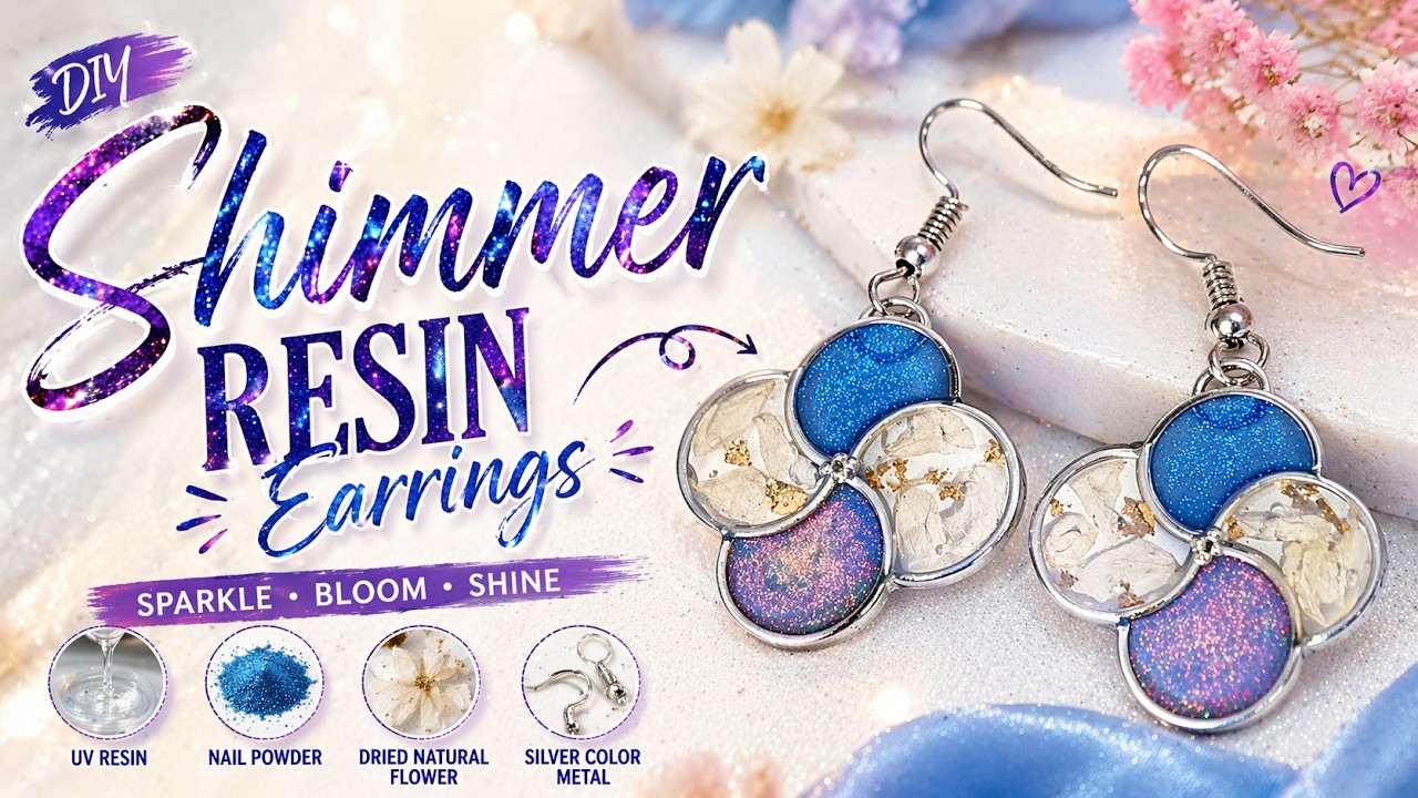 Shimmer Resin Earrings