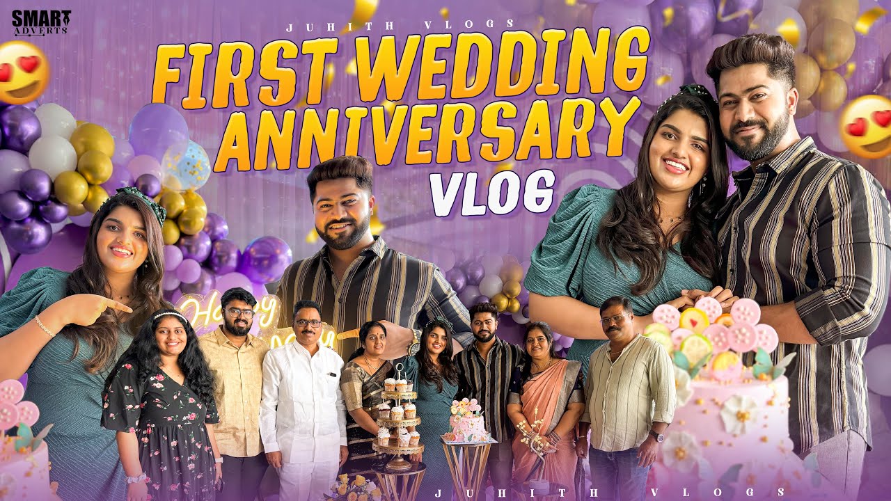 |మా First Wedding Anniversary🥹Surprise Celebrations with Family💕|Amma&Daddy వాళ్ళు వచ్చారు😍|