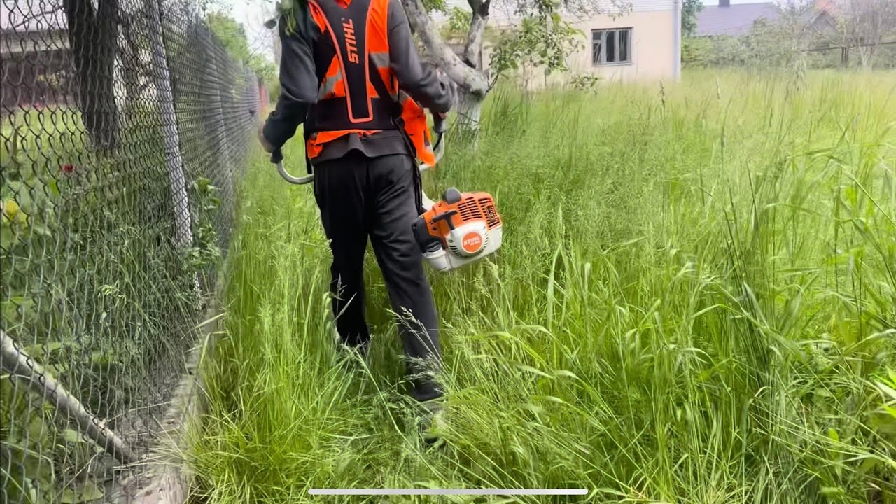 Super cleaning with a Stihl fs 460 brushcutter