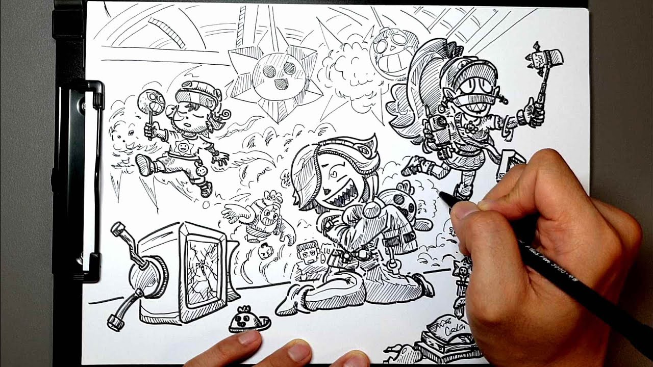 새로운 로딩화면ㅣ브롤스타즈 그리기ㅣ혀누형의 뇌절ㅣ콜레트ㅣ뉴 브롤러ㅣbrawl stars new wallpaper drawing