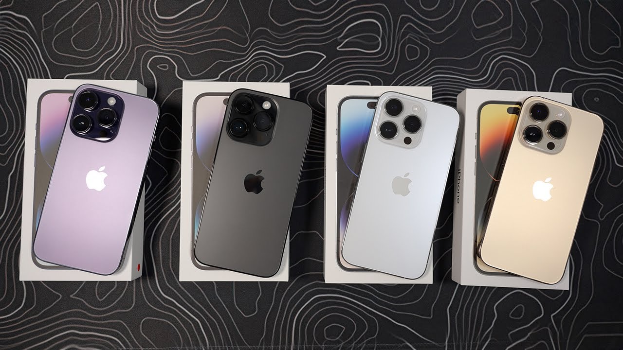 iPhone 14 Pro Все цвета: космический черный, темно-фиолетовый, серебристый и золотой!