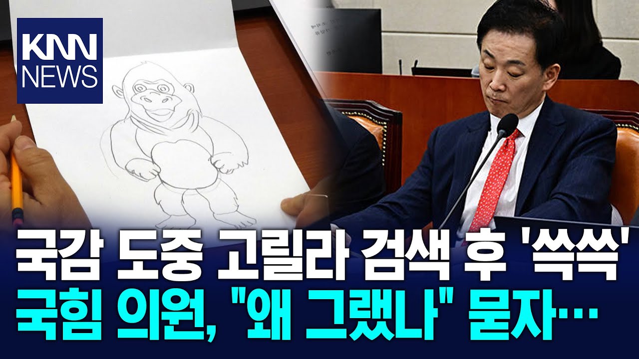 국정감사 한복판 유영하 의원 '고릴라 그림' 그려&hellip;무슨 일?/ KNN