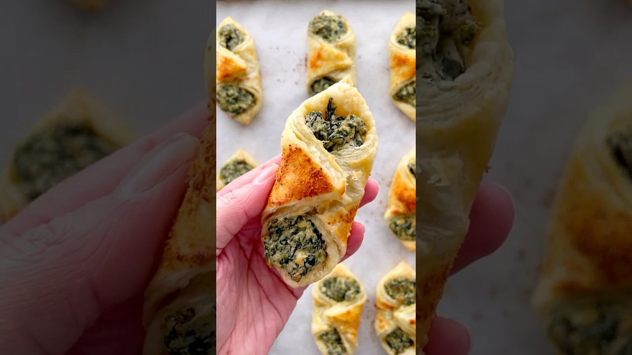 Spinach Puff Pastry #recipe #spinach #puffpastry #easyrecipe #appetizer