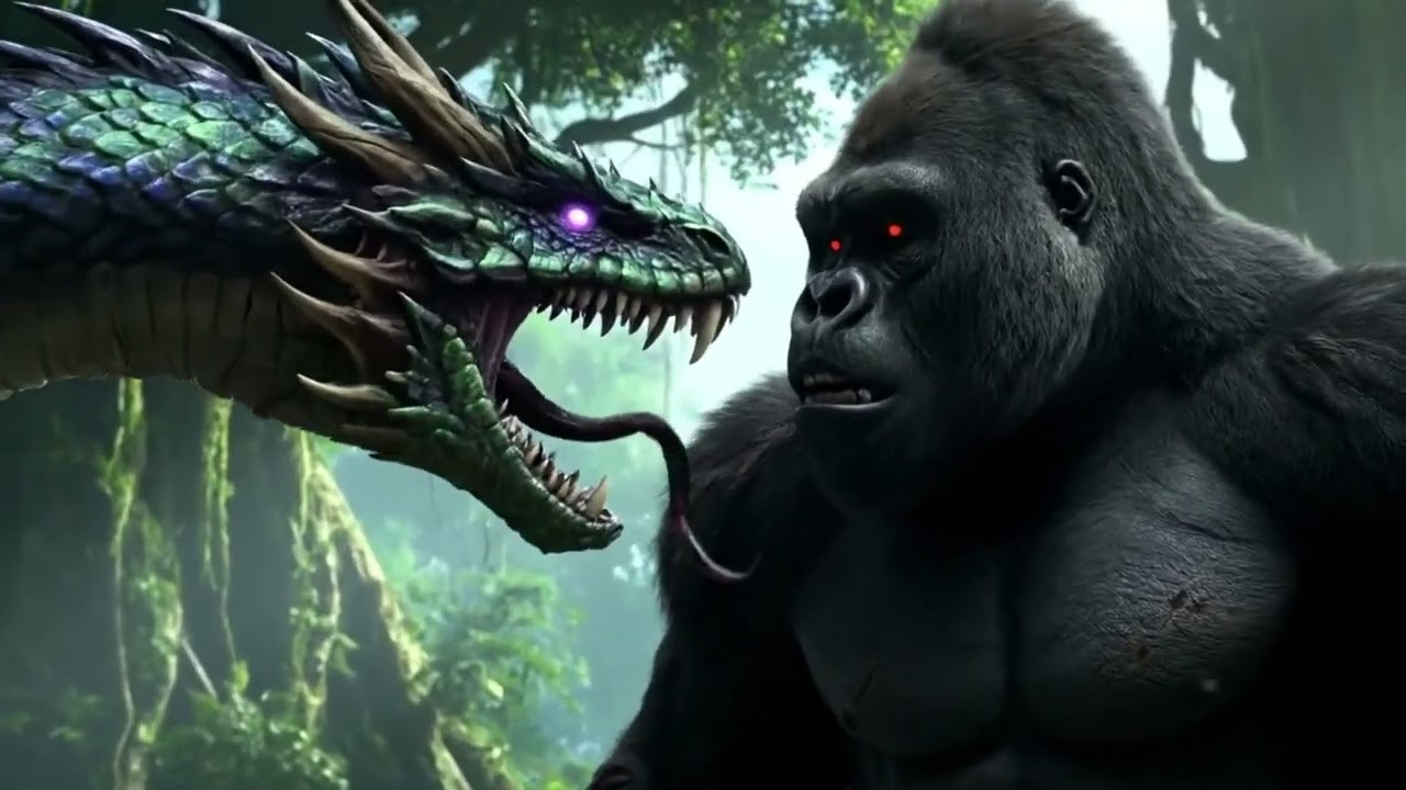King Kong’s Blood Battle with the Serpent King: Epic Showdown!