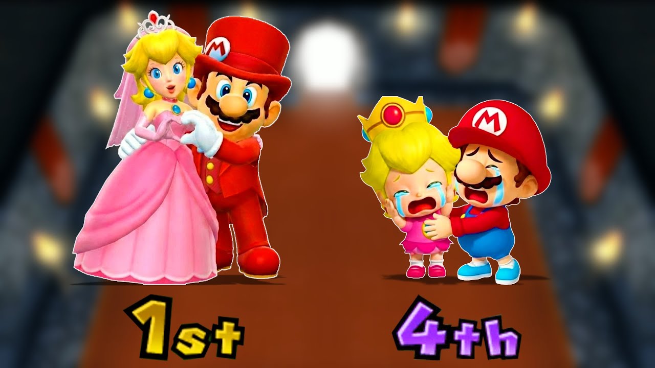 【マリオパーティ9】新郎新婦マリオ＆ピーチ vs 可愛いベビィコンビ！勝つのはどっち？4K UHD (2160P)