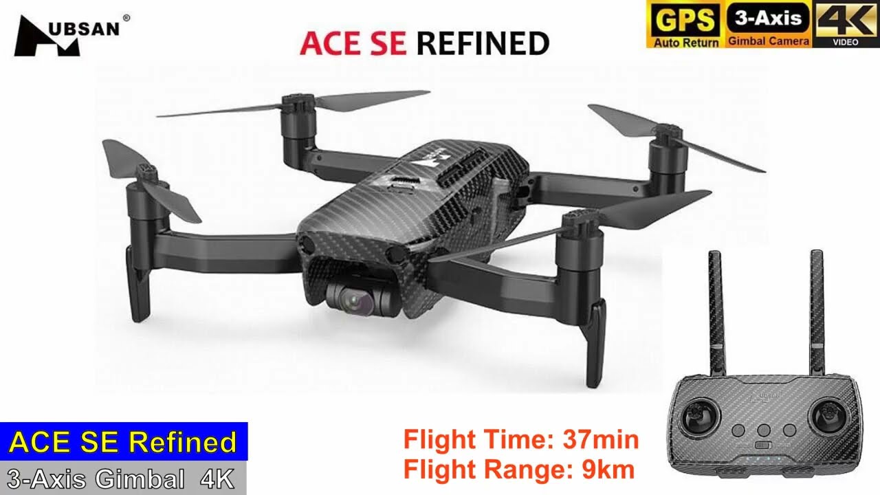 Hubsan ACE SE Refined (Blackhawk) Long Range 4K-Video Drone &ndash; Just Released !