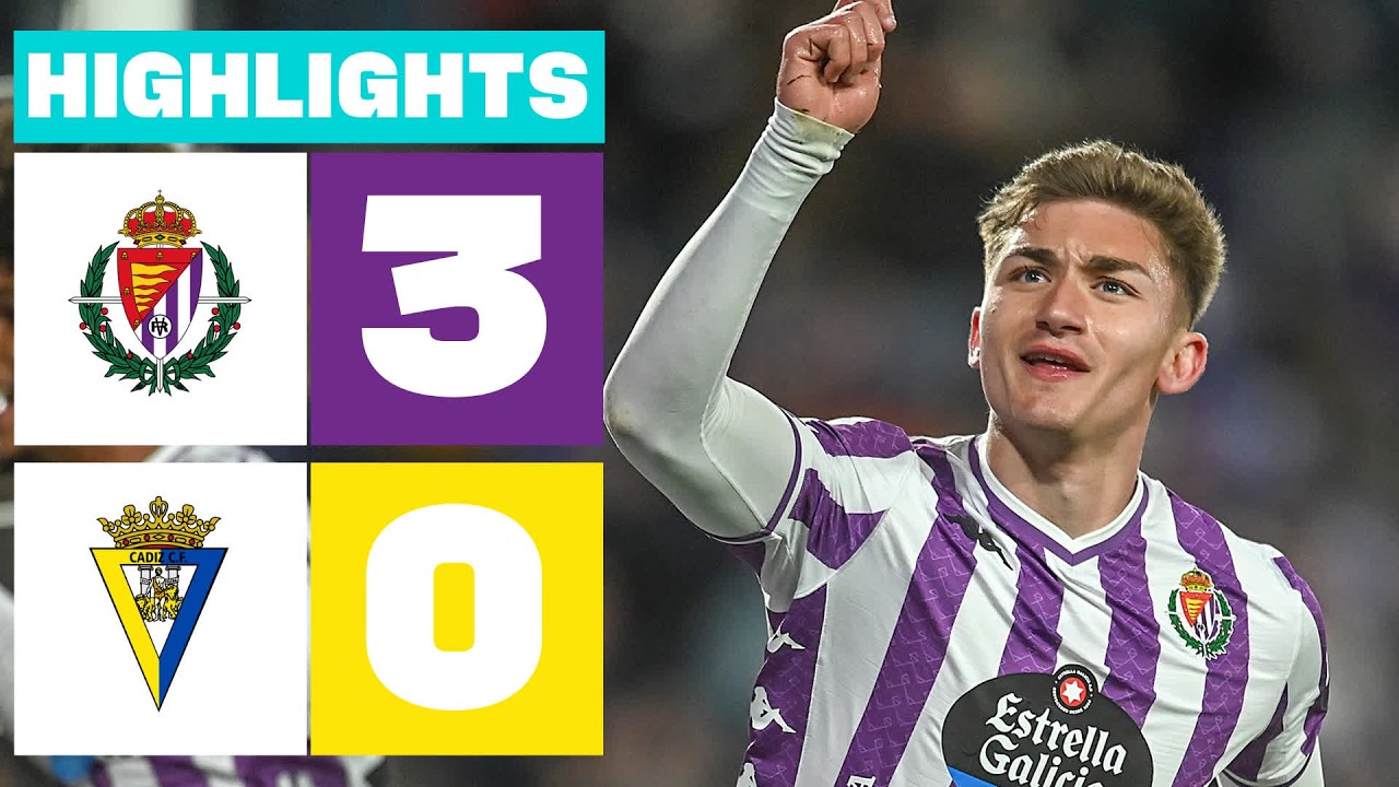 REAL VALLADOLID 3 - 0 C&Aacute;DIZ CF | RESUMEN LALIGA HYPERMOTION