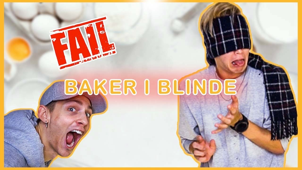 Blindfold Challenge!!! Baker muffins i blinde med hjelp av Lars Henriksen... MEGA FAIL