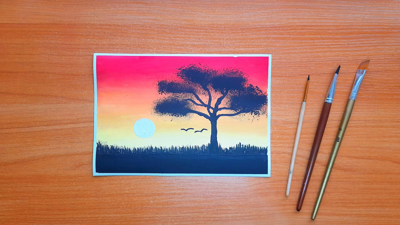 ЯК НАМАЛЮВАТИ ЗАХІД СОНЦЯ / ГУАШ