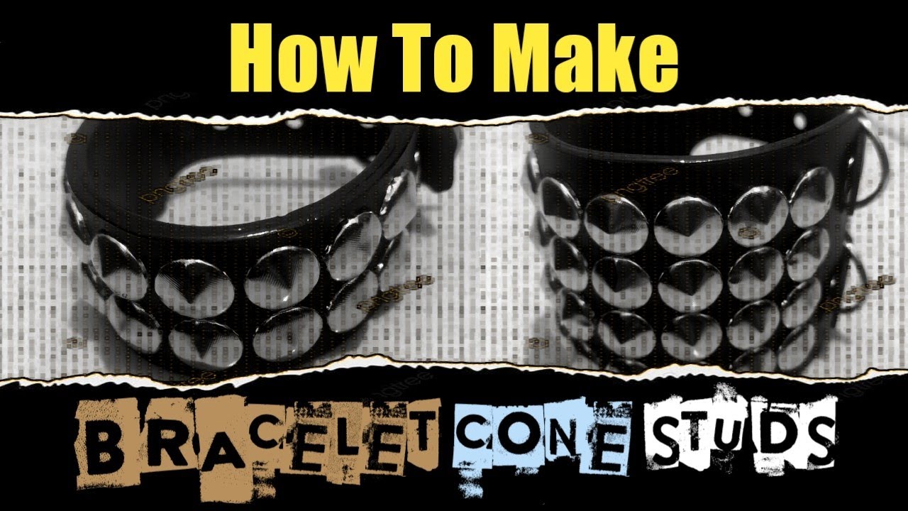 Cone Studs Spike Bracelet || How to make DIY bracelet studs spike. #punk #martilkaret #diy