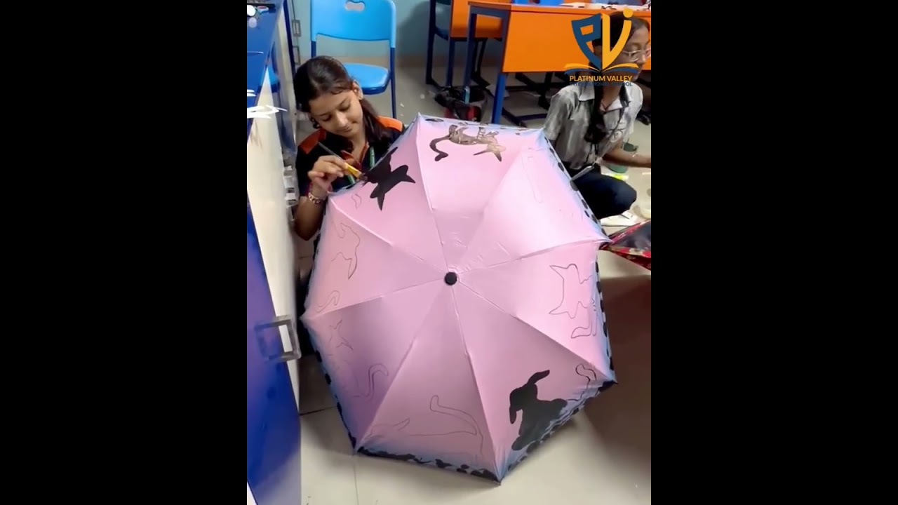 🎨 Painting Fun, Crafting Dreams | Umbrella Painting at PVIS
