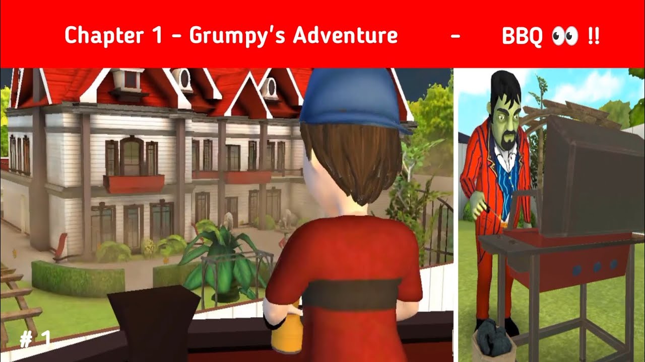 Scary Stranger 3D - Chapter 1 : Grumpy's Adventure - Firework Display | Full Guidelines