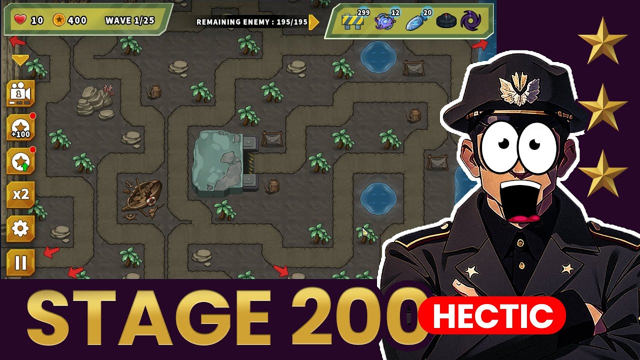 HECTIC!!! Turret Defense King - Stage 200 Playthrough
