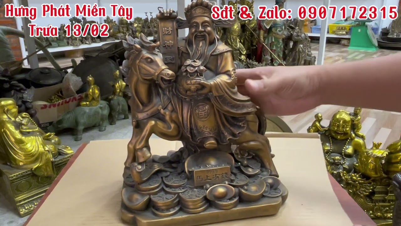 🔴🔴Tượng Phật Di Lặc _ Tượng Quản Gia _ Tôn Ngộ Không _ Thuyền Rồng _ Đồng Xu Tài Lộc. Trưa 13/02