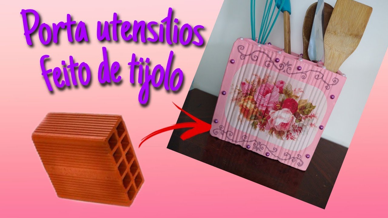 PORTA UTENSÍLIOS FEITO DE TIJOLO