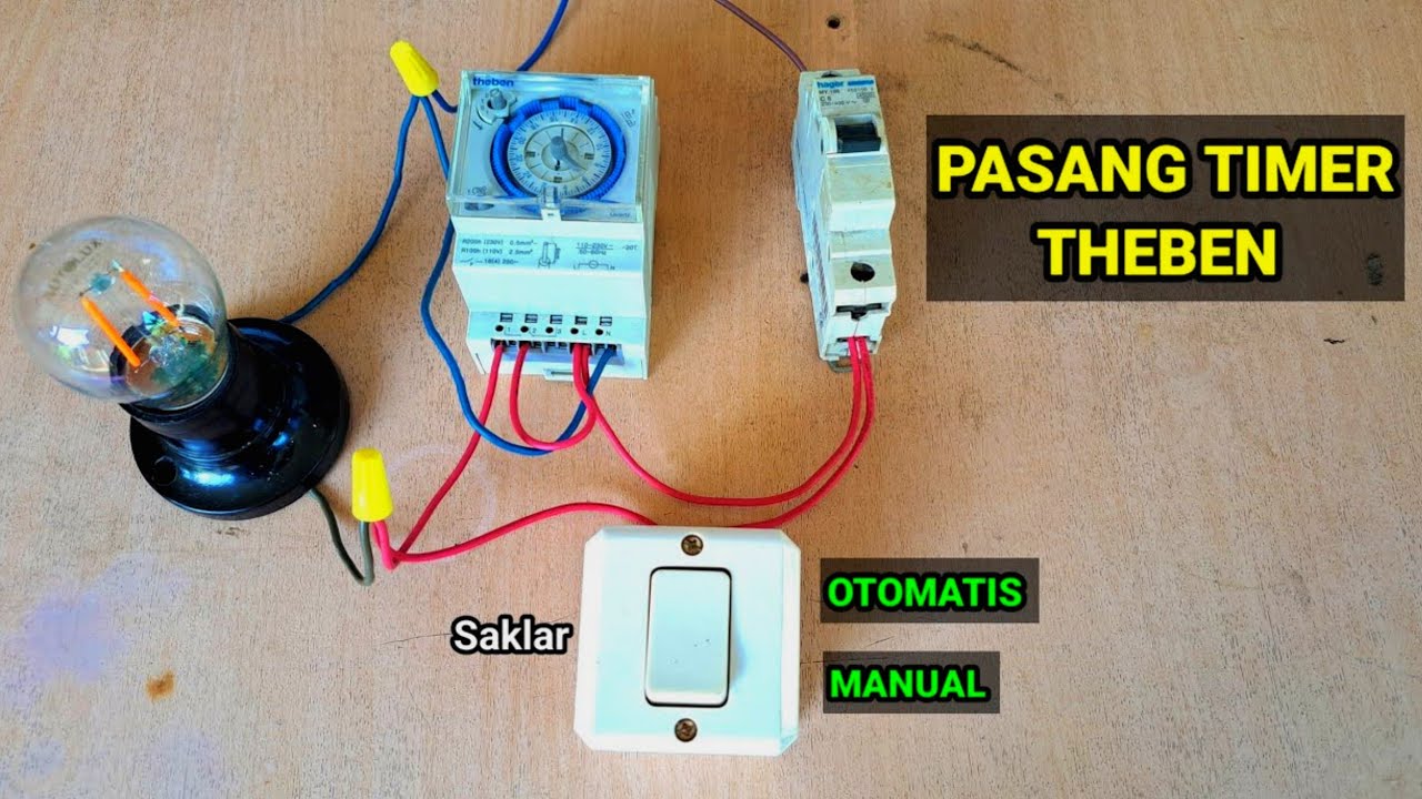 Cara Pasang Saklar Tunggal Dengan Timer Theben SUL 181D