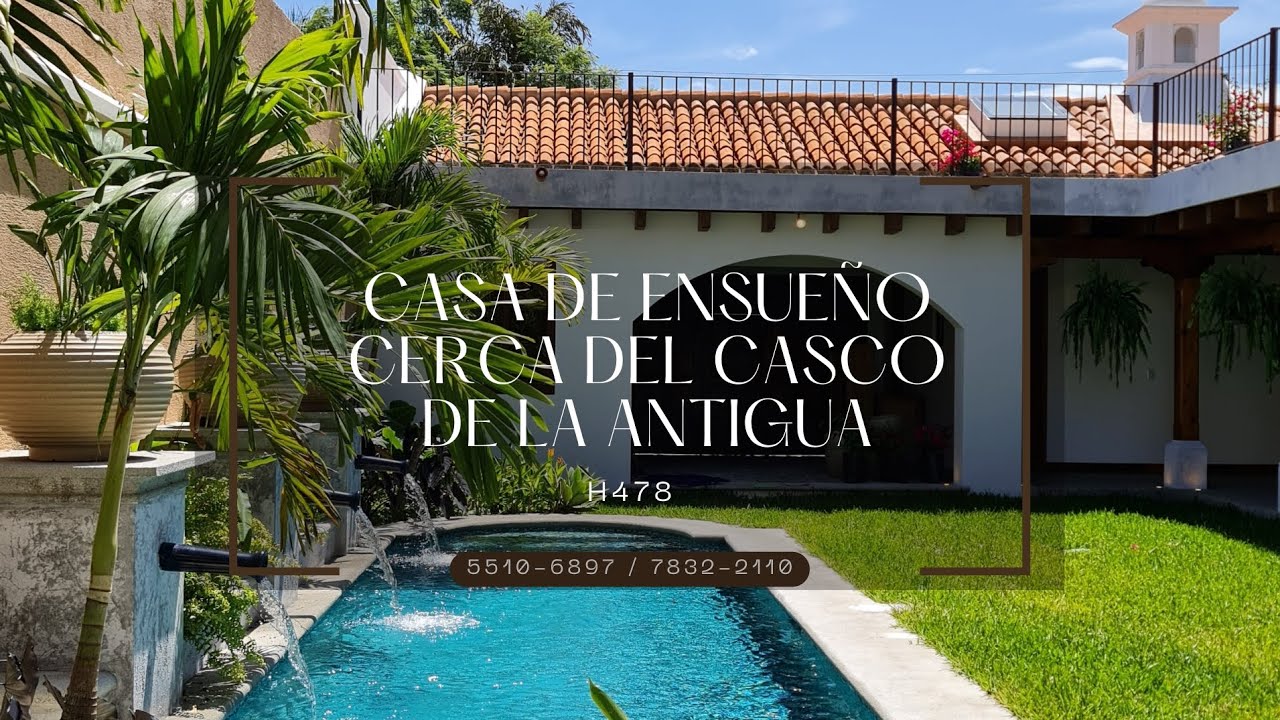 CASA EN VENTA CERCA DEL CASCO DE LA ANTIGUA GUATEMALA $1,200,000 + Impuestos