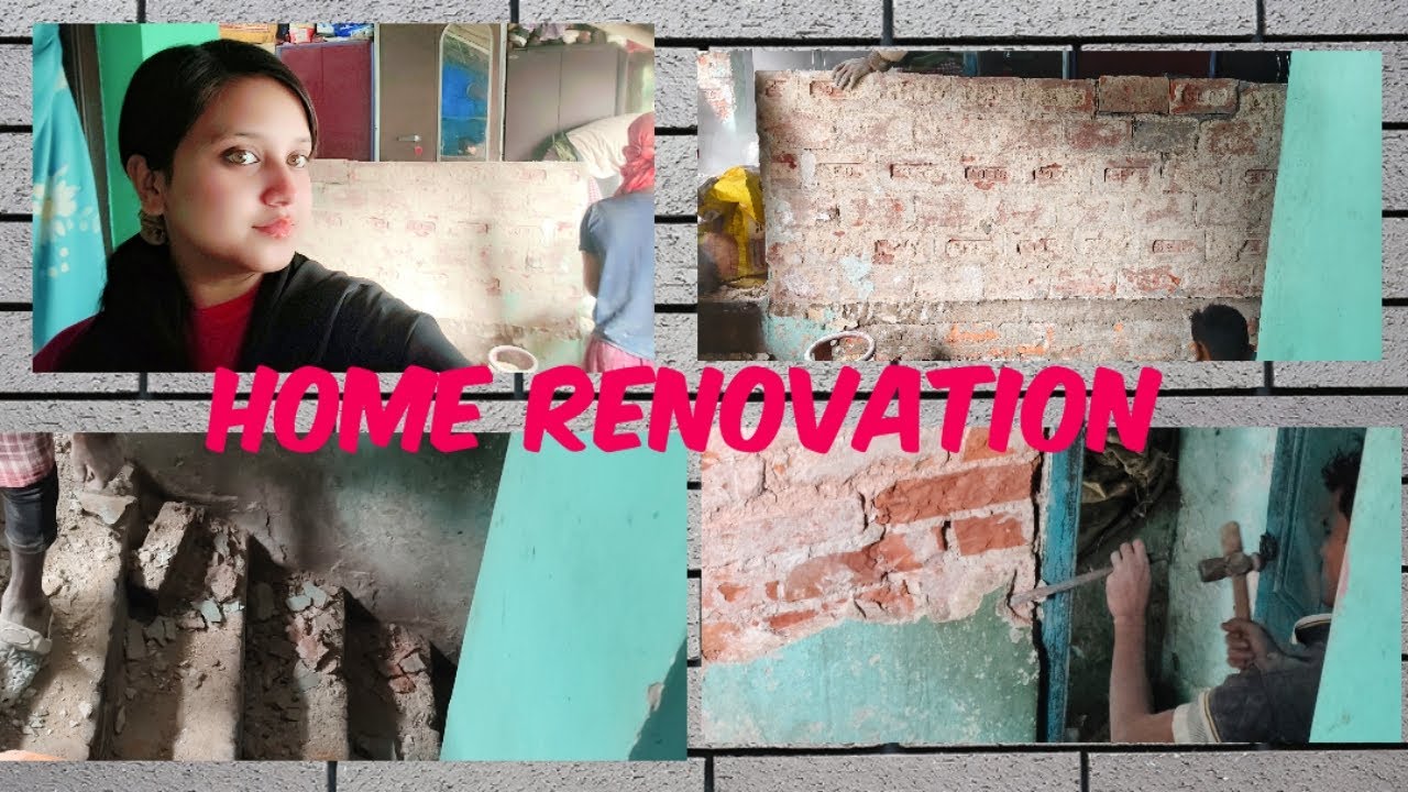 Home renovation ka kam humare ghr pe wall repairing or bht saara Kam 🤗🤗🤗😁😁🏞️